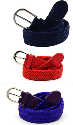 

ELS Women Casual, Evening, Formal Blue, Red, Purple Canvas, Fabric, Synthetic Belt, Blue;purple;red