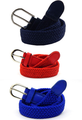

ELS Women Casual, Evening, Formal Blue, Red, Blue Canvas, Fabric, Synthetic Belt, Blue;light blue;red