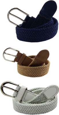 

ELS Women Casual, Evening, Formal Blue, Beige, White Canvas, Fabric, Synthetic Belt, Beige;blue;white