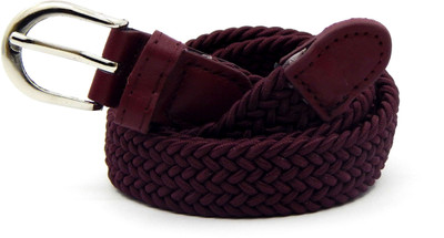 

ELS Women Casual, Evening, Formal Maroon Canvas, Fabric, Synthetic Belt