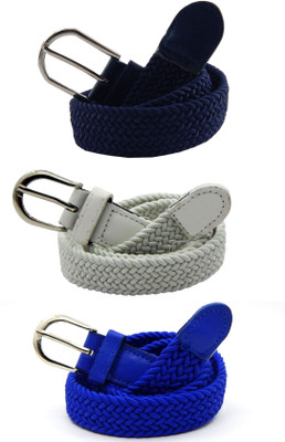 

ELS Women Casual, Evening, Formal Blue, White, Blue Canvas, Fabric, Synthetic Belt, Blue;light blue;white
