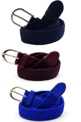 

ELS Women Casual, Evening, Formal Blue, Maroon, Blue Canvas, Fabric, Synthetic Belt, Blue;light blue;maroon