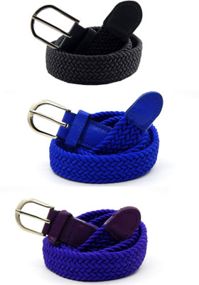 

ELS Women Casual, Evening, Formal Grey, Purple, Multicolor Canvas, Fabric, Synthetic Belt, Grey;light blue;purple