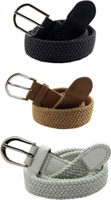 

ELS Women Casual, Evening, Formal Grey, Beige, White Canvas, Fabric, Synthetic Belt, Beige;grey;white