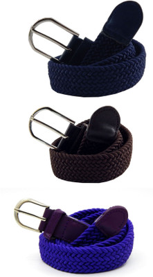 

ELS Women Casual, Evening, Formal Blue, Brown, Purple Canvas, Fabric, Synthetic Belt