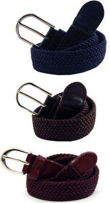 

ELS Women Casual, Evening, Formal Blue, Brown, Maroon Canvas, Fabric, Synthetic Belt