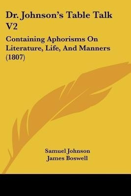Dr. Johnson's Table Talk V2(English, Paperback, Johnson Samuel)