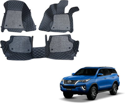 MOCKHE Leatherite 7D Mat For  Toyota Fortuner(Black)