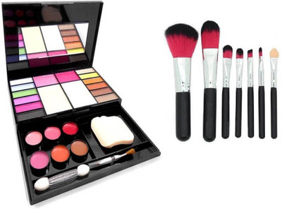 

TheTopNotch Makeup Kit 5020 & Hello Kitty Brush Set 7 Piece with Storage Box(Set of 2)