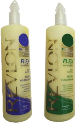 Revlon 1 FLEX REGULAR PROTEIN CONDITIONER 592 ML+1 FLEX EXTRA BODY PROTEIN CONDITIONER 592 ML(592 ml)