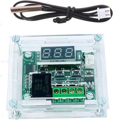 

TCS Clear Acrylic Case Shell Housing With W1209 Digital LED DC 12V Temp Thermostat Temperature Control Switch Module Controller Board Electronic Components Electronic Hobby Kit
