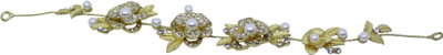 

Tied Ribbons Bridal Headpiece Tiara Headband for Women Hair Band(Gold)