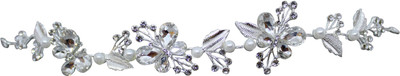 

Tied Ribbons Wedding Head Jewellery Tiara for Women Girls Hair Band(Silver)