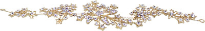 

Tied Ribbons Bridal Hair Accessories Tiara for Women Wedding Hair Band(Gold)