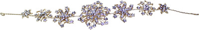

Tied Ribbons Rhinstone Crystals Wedding Headpiece Tiara for Bridal Hair Band(Gold)