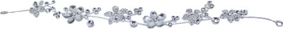 

Tied Ribbons Hair Accessories Tiara Hair Band for Women Bridal Hair Band(Silver)