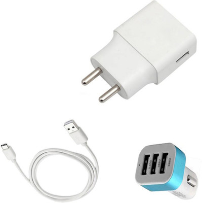 DAKRON Wall Charger Accessory Combo for Samsung Galaxy C7 Pro(Multicolor)