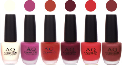 

AQ Fashion Gel Velvet Matte Nail polish combo 6923 Multicolor(Pack of 6)