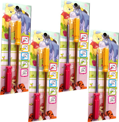 

TECHNOCHITRA SCREW DRIVER SHAPE PENCILS WITH ERASER PACK OF 4 ,RETURN GIFT | BIRTHDAY GIFT FOR KIDS Pencil(Set of 4, Multicolor)
