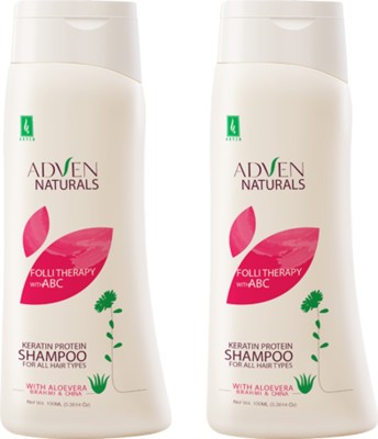 Adven Naturals Keratin Protein Shampoo with ABC (pack of two-400ml)(200 ml)