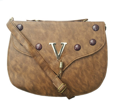 

AVS Women Evening/Party, Casual Brown PU Sling Bag