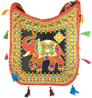 

Veeplay Women Casual Orange, Multicolor Fabric Sling Bag, Multicolor;orange