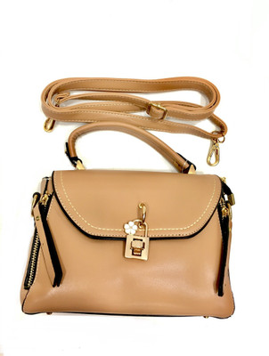

Ollee Women Casual, Evening/Party Beige PU Sling Bag