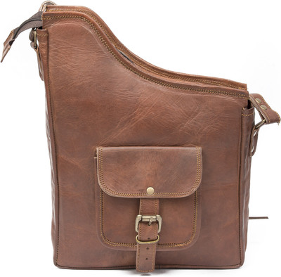 

Anshika International Boys & Girls Casual Brown Genuine Leather Sling Bag