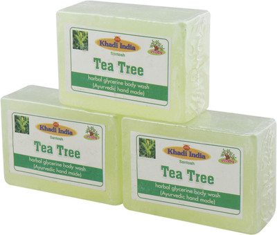 

Khadi India Santosh Tea Tree Harbal Glycerin Body Wash Soap (Ayurvedic Hand Made) (Pack of 3)(375 g, Pack of 3)