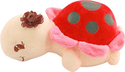 

Miss & Chief Cute Turtle Stuffed Toy with Flower | Plush Toy | Animal Collectible Soft Stuffed Toy | Best Gift Toy for Kids - 20 cm(Grey/Red)