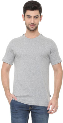 VAN HEUSEN Self Design Men Round Neck Grey T-Shirt