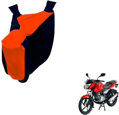 NIKS Two Wheeler Cover for Bajaj(Pulsar 135 LS DTS-i, Black, Orange)