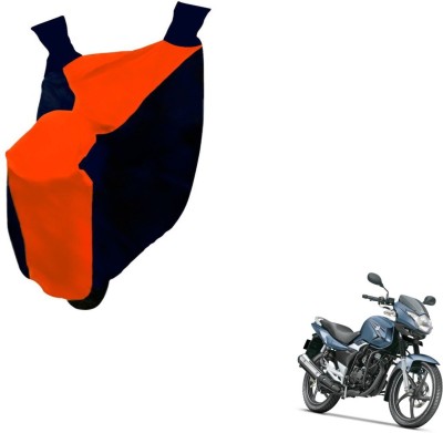 NIKS Two Wheeler Cover for Suzuki(GS 150R, Black, Orange)