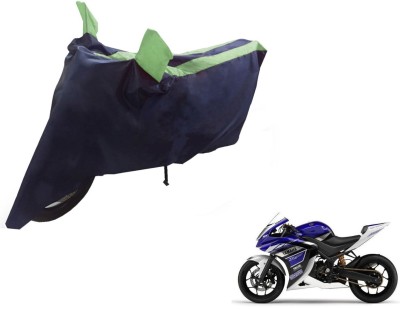 NIKS Two Wheeler Cover for Yamaha(YZF R25, Black, Green)