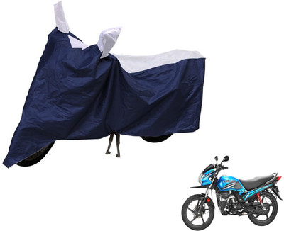 Auto Hub Two Wheeler Cover for Hero(Passion Pro TR, Blue, Silver)