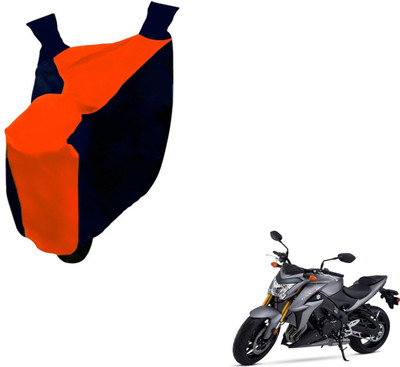NIKS Two Wheeler Cover for Suzuki(GSX, Black, Orange)