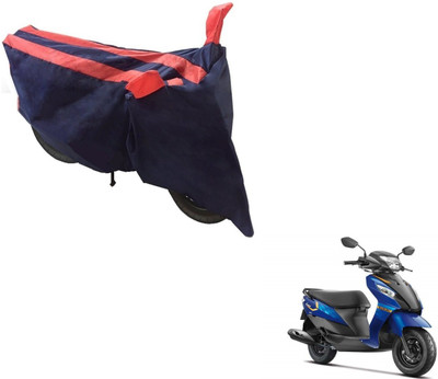 NIKS Two Wheeler Cover for Suzuki(Let's, Black, Orange)