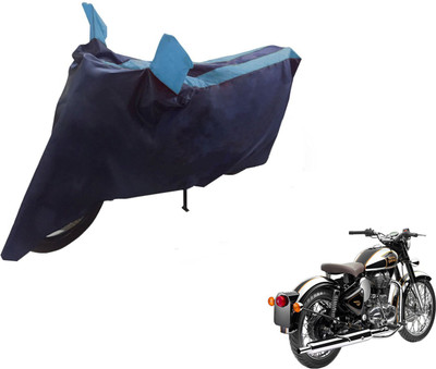 NIKS Two Wheeler Cover for Royal Enfield(Classic Chrome, Black, Blue)