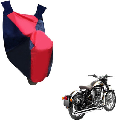NIKS Two Wheeler Cover for Royal Enfield(Classic Chrome, Black, Red)