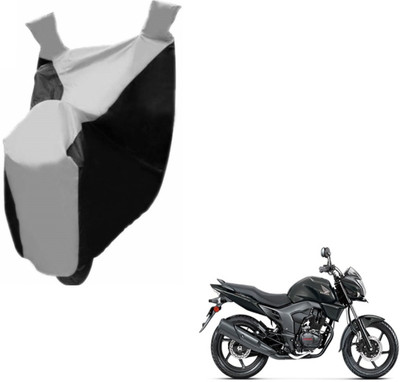 NIKS Two Wheeler Cover for Honda(CB Trigger, Black, Silver)