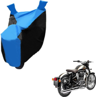 NIKS Two Wheeler Cover for Royal Enfield(Classic Chrome, Black, Blue)