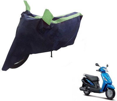 NIKS Two Wheeler Cover for Suzuki(Zeus, Black, Green)
