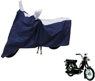 Auto Hub Two Wheeler Cover for TVS(Heavy Duty Super XL, Blue, Silver)