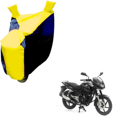 NIKS Two Wheeler Cover for Bajaj(Pulsar, Black, Yellow)