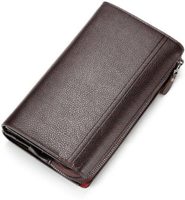 

GeoCarter Women Brown Artificial Leather, Denim Wallet(12 Card Slots)