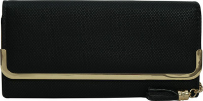 

Quickk Women Black Artificial Leather Wrist Wallet(5 Card Slots)