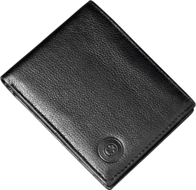 

POLLSTAR Men Black Genuine Leather Wallet(5 Card Slots)