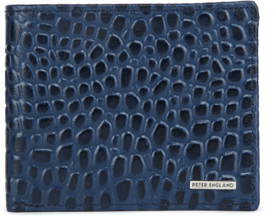 

Peter England Men Blue Genuine Leather Wallet(8 Card Slots), Navy