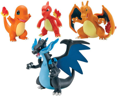 

Tomy Pokémon Trainer's Choice 4 Figure Gift Pack, Charmander, Charmeleon, Charizard Mega Charizard X(Multicolor)