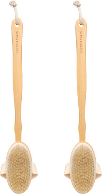 

NestRoots Wooden Bath Brush with Long Handle | 2-in-1 Body Brush with Detachable Handle | Natural Boar Bristles | Dry Brushing Removes Dead Skin & Improves Blood Circulation - Set of 2